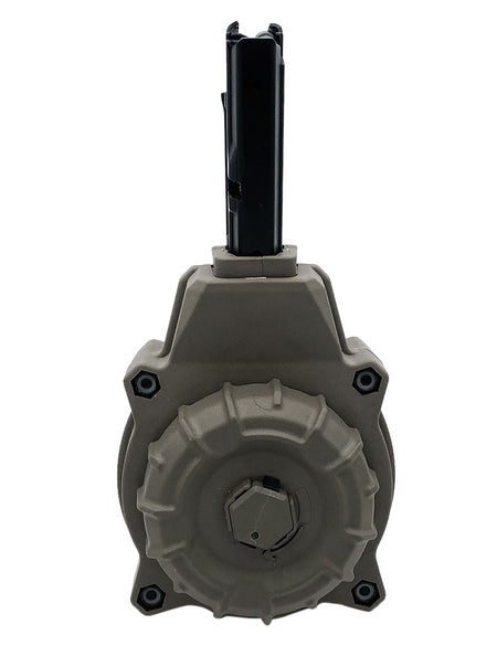 ProMag DRMA80-FDE 5.7x28mm 55rd Drum Mag AR Style FDE DuPont Zytel Polymer