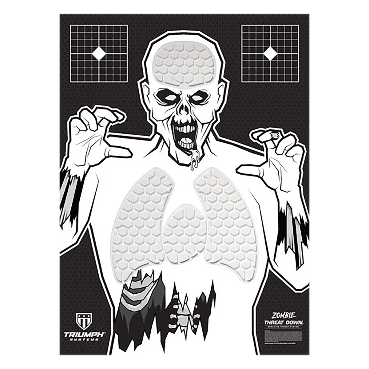 Triumph Systems Threat Down Zombie Paper Shooting Target with Reactive Gel – 30"x22"