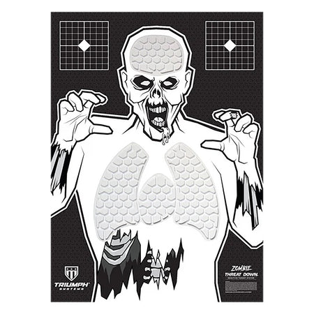 Triumph Systems Threat Down Zombie Paper Shooting Target with Reactive Gel – 30"x22"