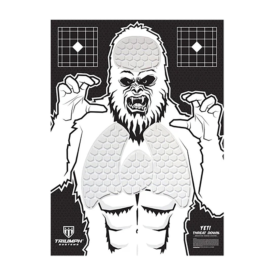 Triumph Systems Threat Down Yeti Paper Shooting Target with Reactive Gel – 30"x22"
