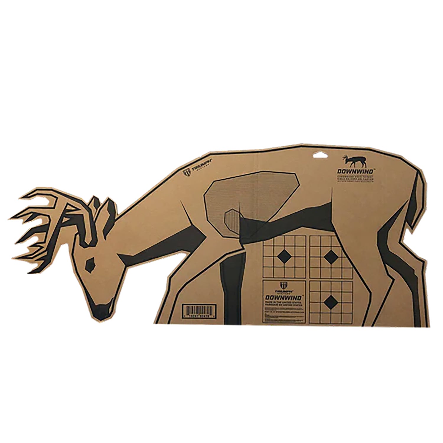 Triumph Systems Downwind Deer Cardboard Standing Silhouette Shooting Target 40" x 17.5"