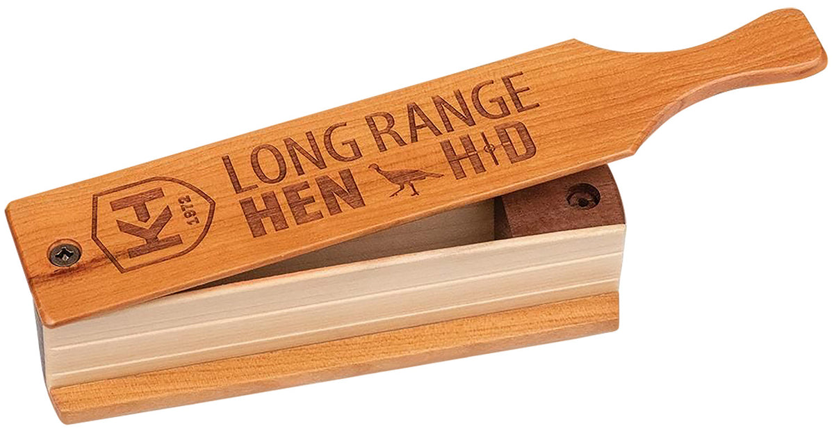 Knight & Hale KHT0207 HD Hen Box Turkey Call Long Range Double-Sided Cherry/Walnut