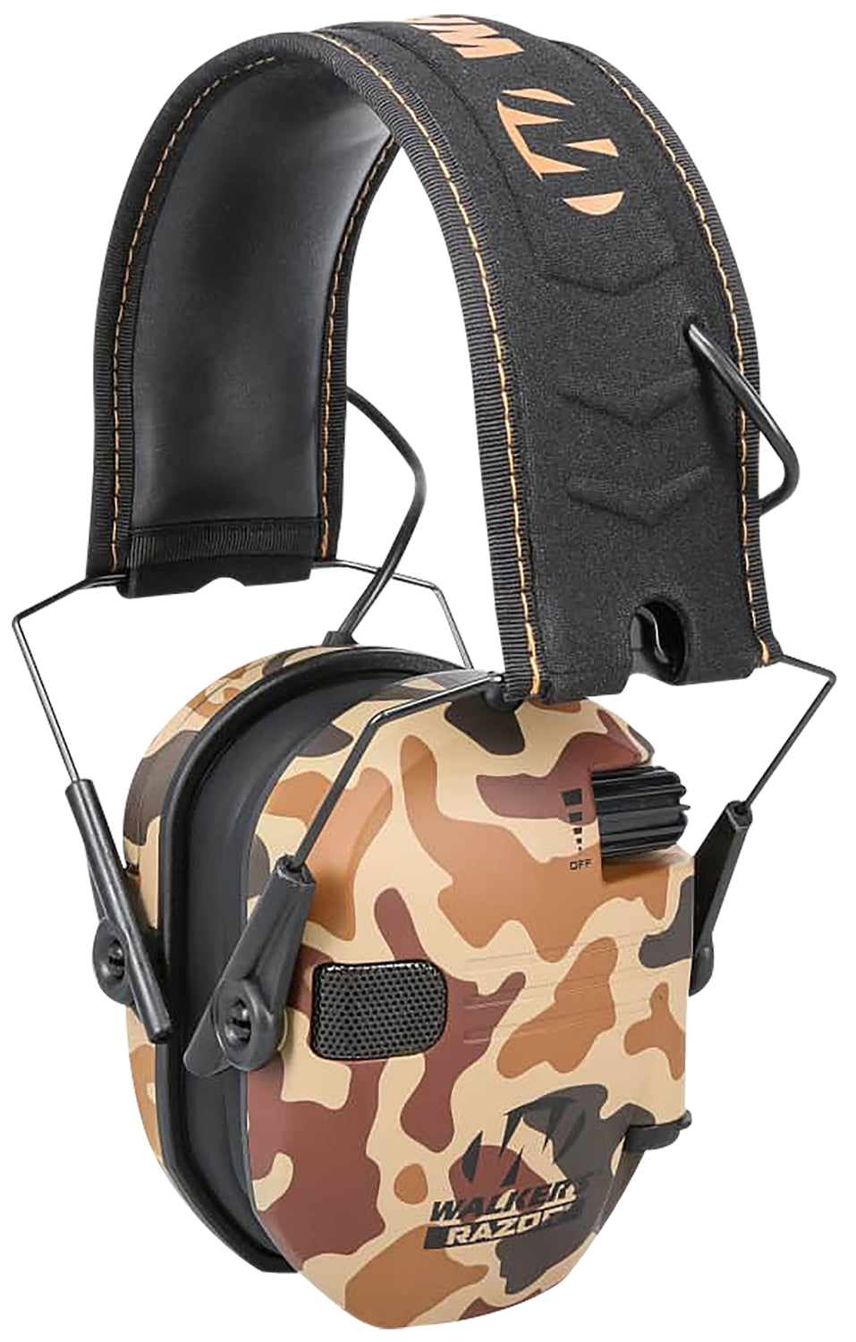 Walker's GWPRSEMDCMO Razor Slim Electronic Muff 23 dB Duck Camo Over the Head