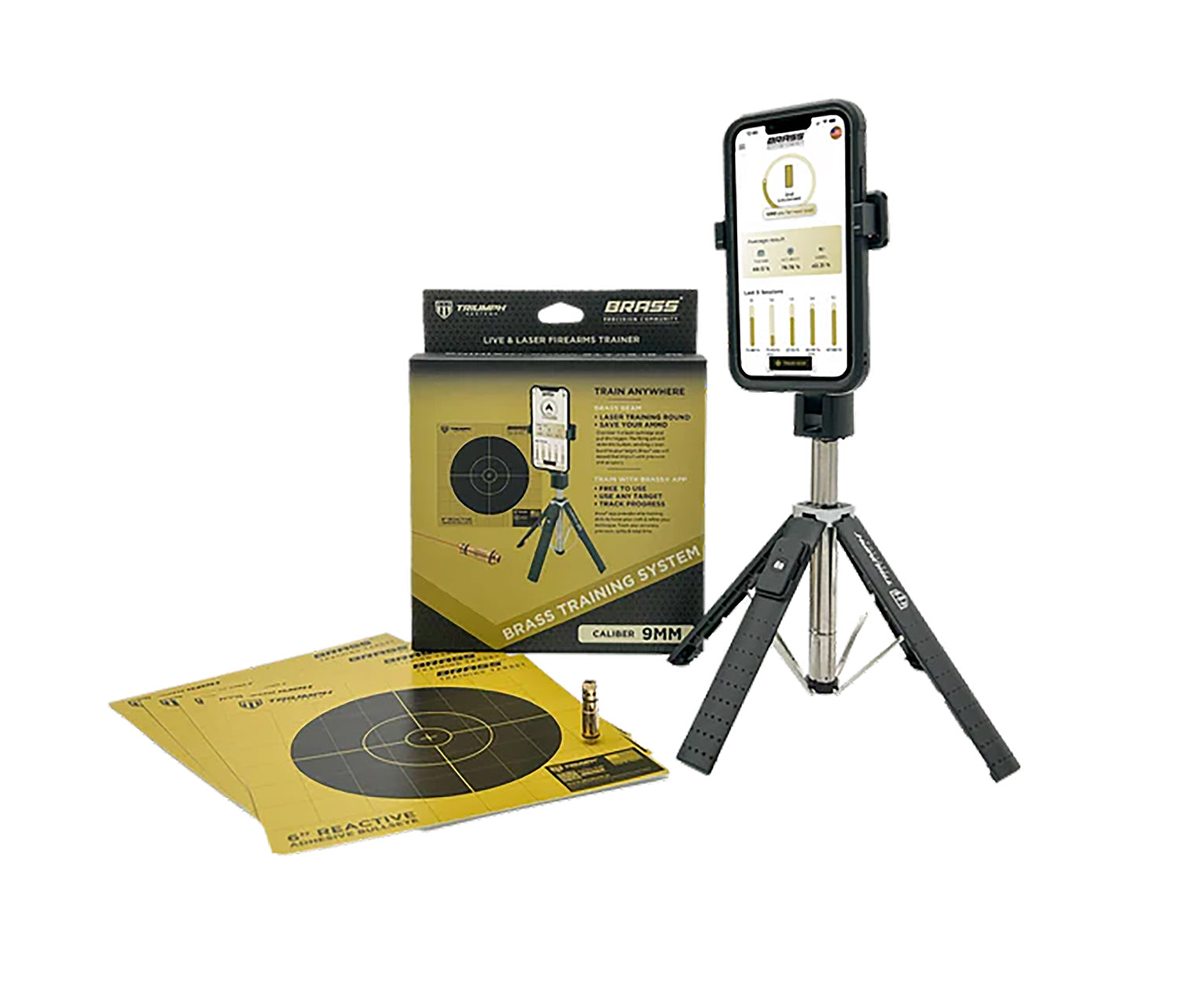 Triumph Systems Brass Beam 9mm Laser Training System with Phone Stand