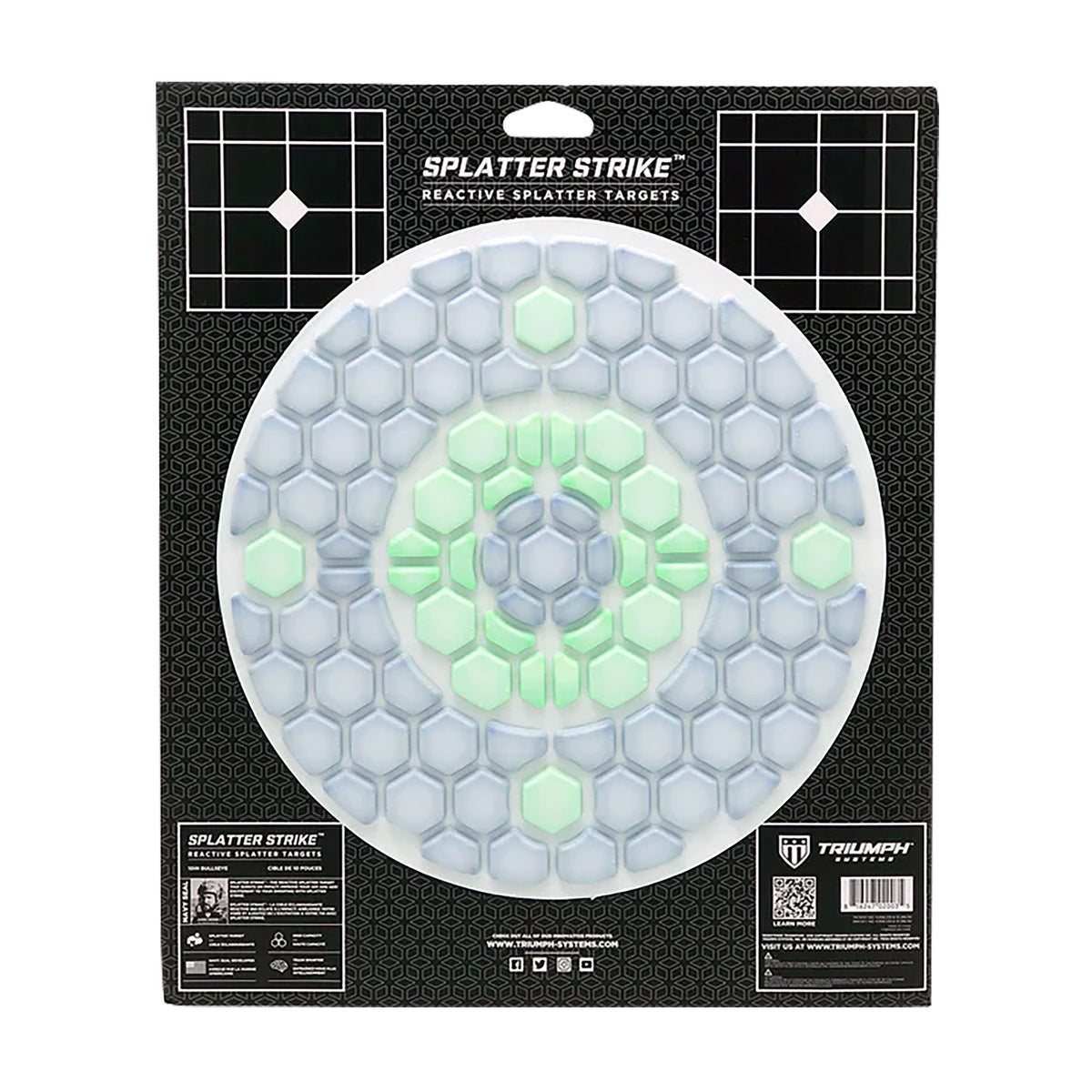 Triumph Systems Splatter Strike Reactive Splatter Target Bullseye Hanging Corrugate