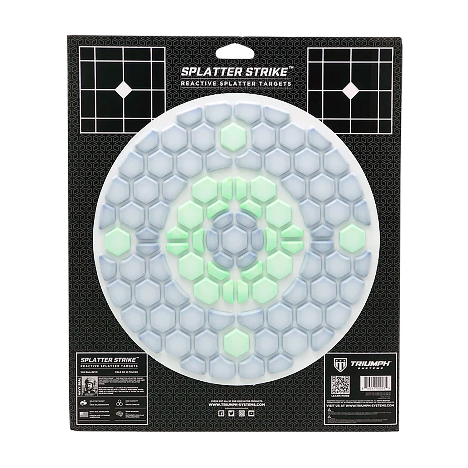 Triumph Systems Splatter Strike Reactive Splatter Target Bullseye Hanging Corrugate
