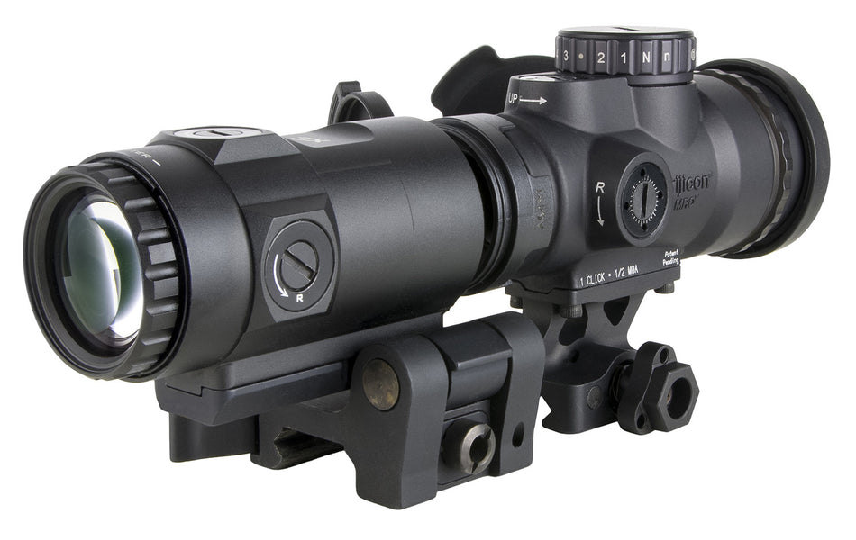 Trijicon 2200111 MRO HD Patrol 1x25mm Green Dot Combo Set with Full Cowitness Mount and 3x Magnifier