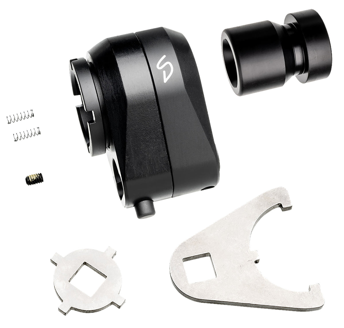 Stern Defense 008SDRABADD1M RAB-AD Buttstock Adapter Black Aluminum Steel AR