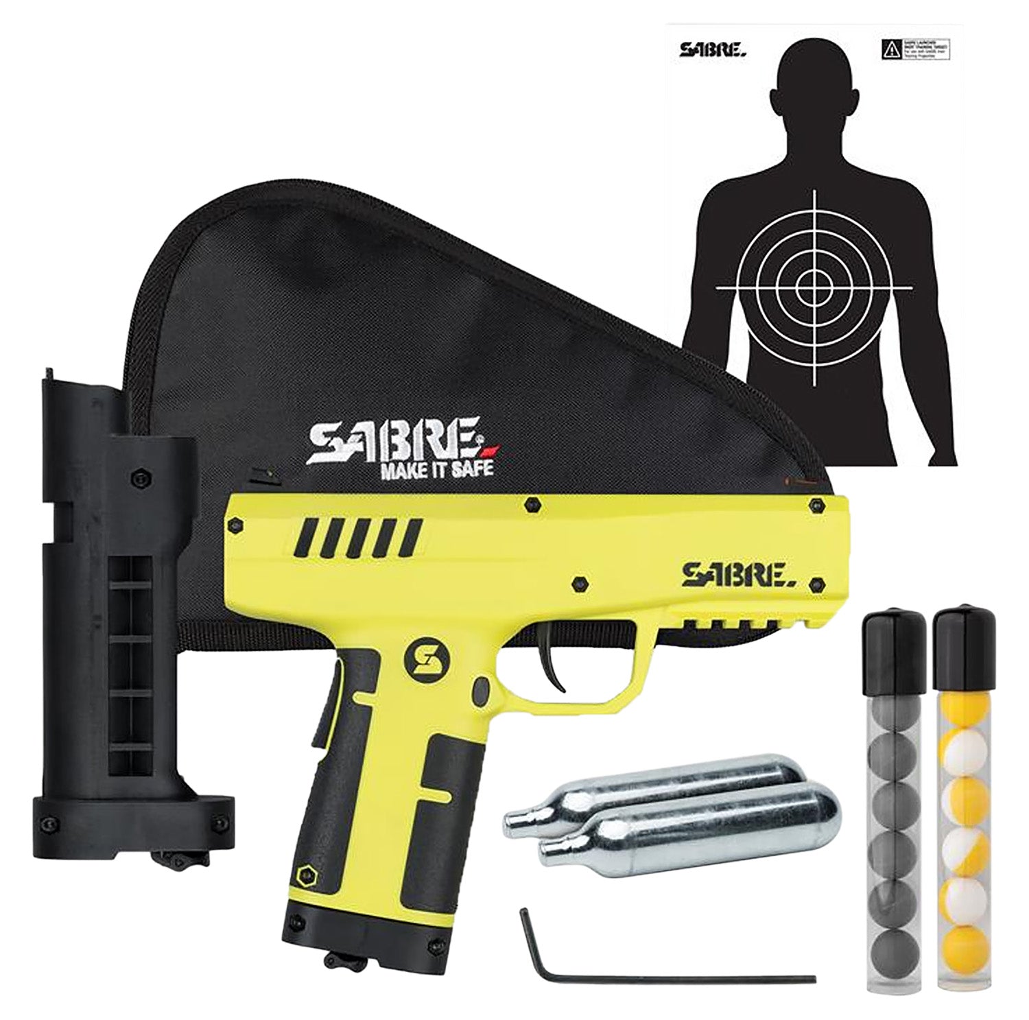 Sabre SLPIC2 Personal Projectile Launcher 175 ft Black Yellow California Approved