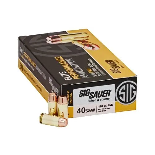 Sig Sauer .40 S&W PRACTICE FMJ FMJ Training,Target 180 grain Full Metal Jacket ammunition