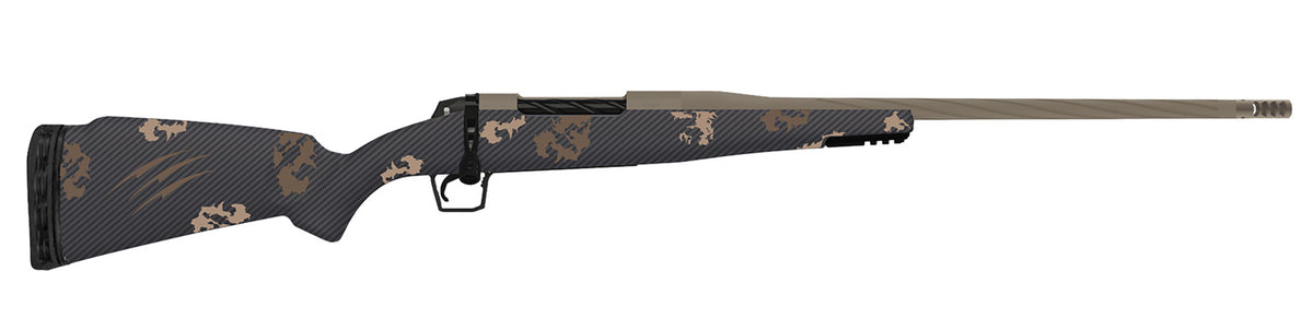 Fierce Firearms TWROG300PRC22BRS Twisted Rogue Mini 300 PRC Smoked Bronze Cerakote Steel Threaded Barrel, Drilled & Tapped Steel Receiver, LR Negative Comb Sonora Ambush Camo Carbon Fiber Stock
