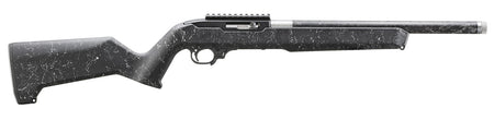 Ruger 31220 10/22 Carbine 22 LR 10+1 16.10" Clear Satin Finish On Stainless Steel/Carbon Fiber Threaded Barrel, Steel Receiver w/Scope Rail, Fixed Textured Magpul MOE X-22 White Speckled Black Synthe