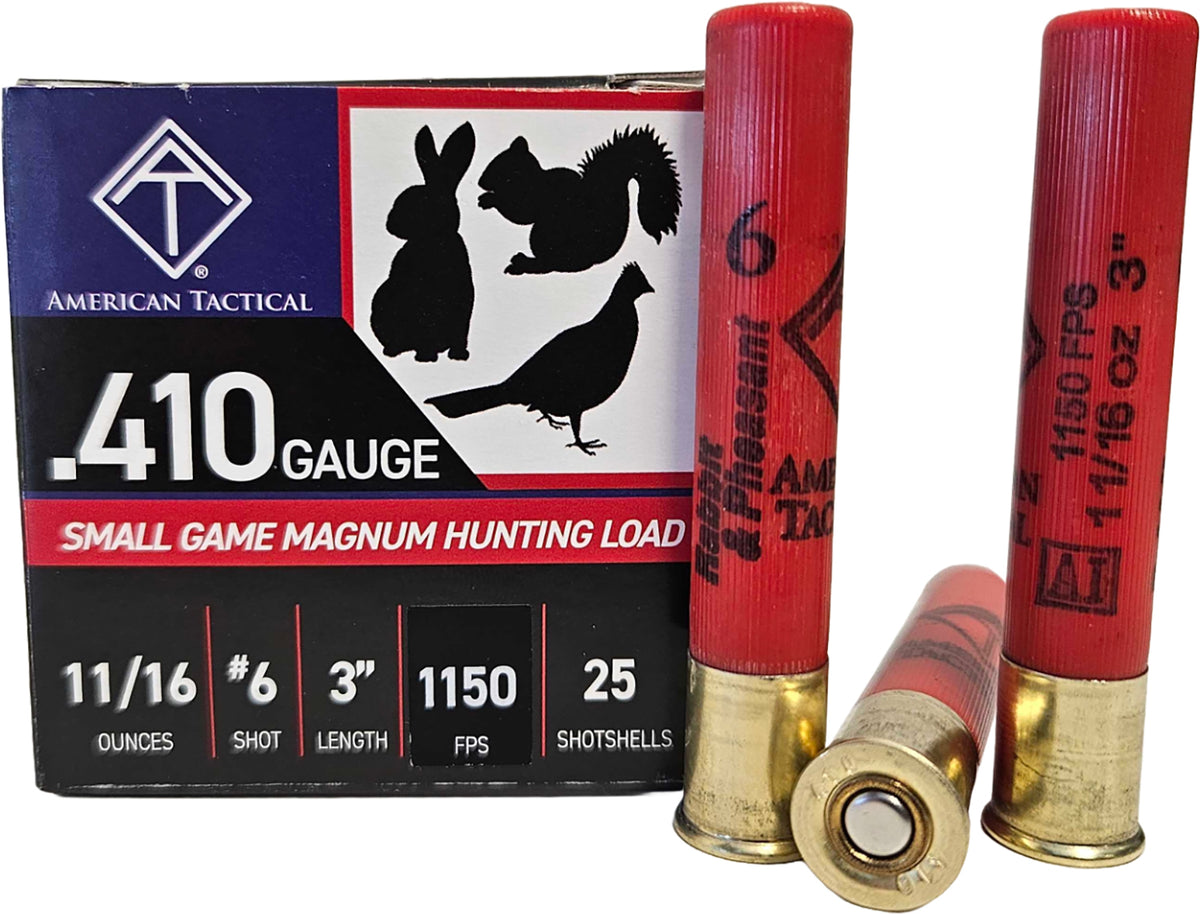 ATI .410 Bore Shotgun Ammo Small Game Magnum 3 in 11/16 oz #6