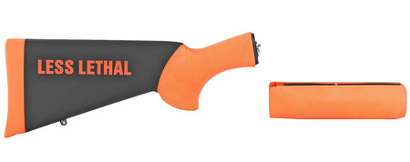 Hogue 08742 Less Lethal OverMolded Stock Remington 870 Black/Orange