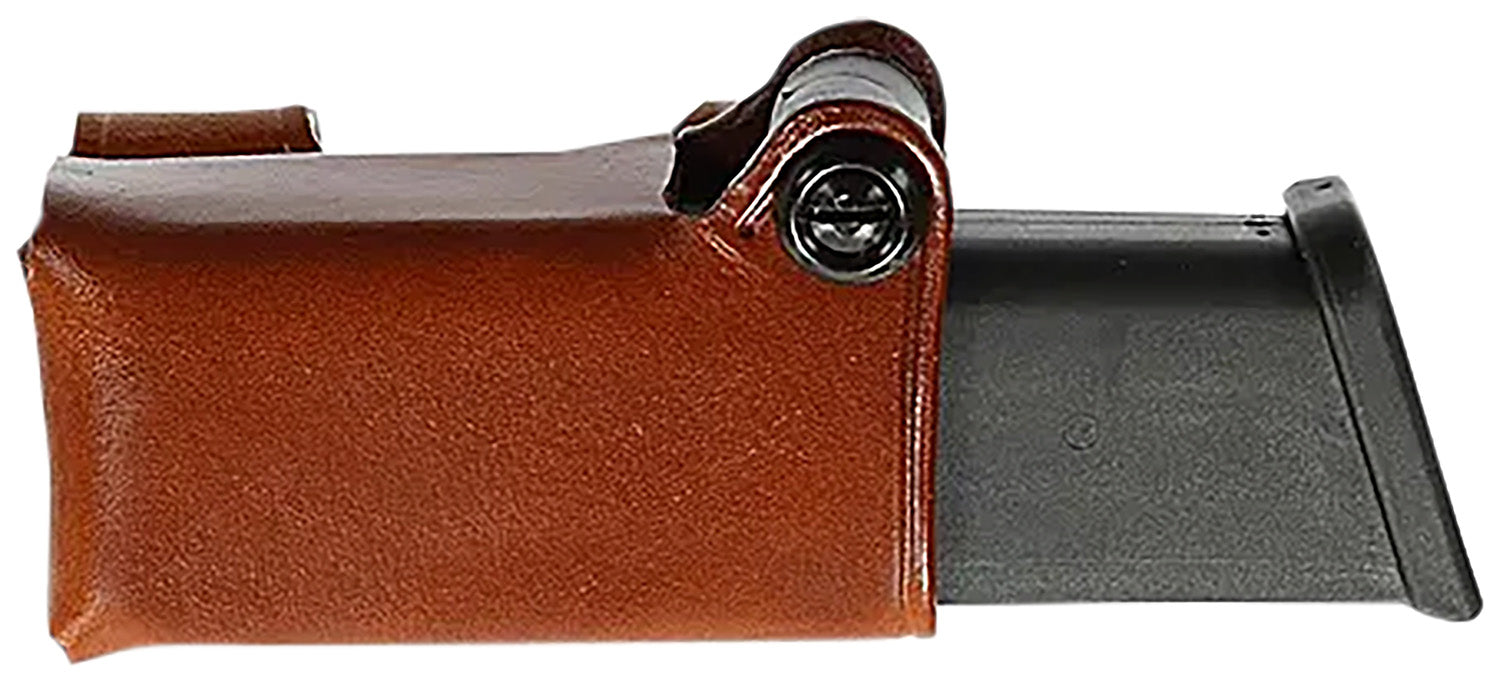Galco HMC24 Tan Steerhide Horizontal Mag Carrier Fits Glock 17 Gen 1-5