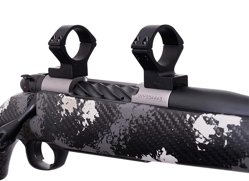 Weatherby TRBVLAS1 Medium Scope Ring/Mount Combo Matte Black 1" Alloy Tube Fits Mark V Standard 6-Lug Action