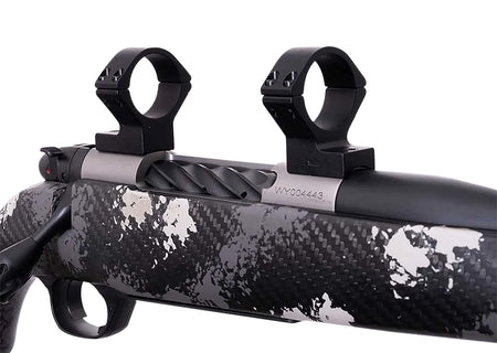 Weatherby W940705 Medium Scope Ring/Mount Combo Matte Black 1" Alloy Tube Fits Mark V Magnum 9-Lug Action