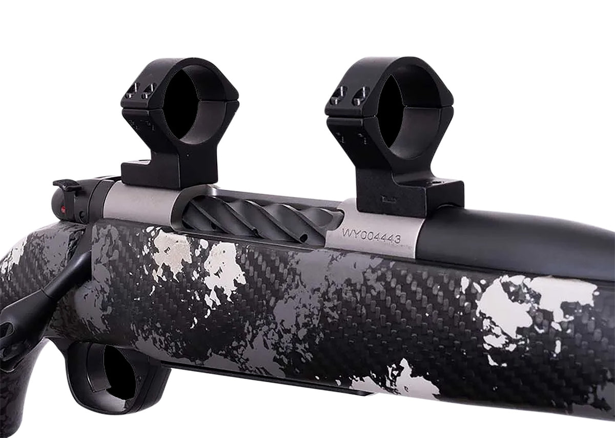 Weatherby W740705 Medium Scope Ring/Mount Combo Matte Black 30mm Alloy Tube Fits Mark V Magnum 9-Lug Action