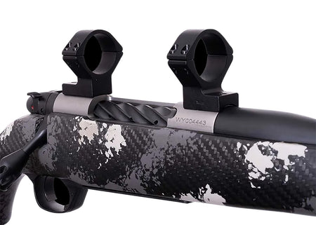 Weatherby W740705 Medium Scope Ring/Mount Combo Matte Black 30mm Alloy Tube Fits Mark V Magnum 9-Lug Action