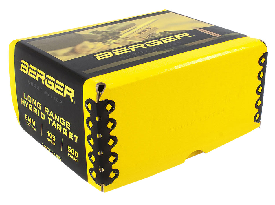 Berger Bullets 24785 6mm 109 Grain Long Range Hybrid Target 500ct