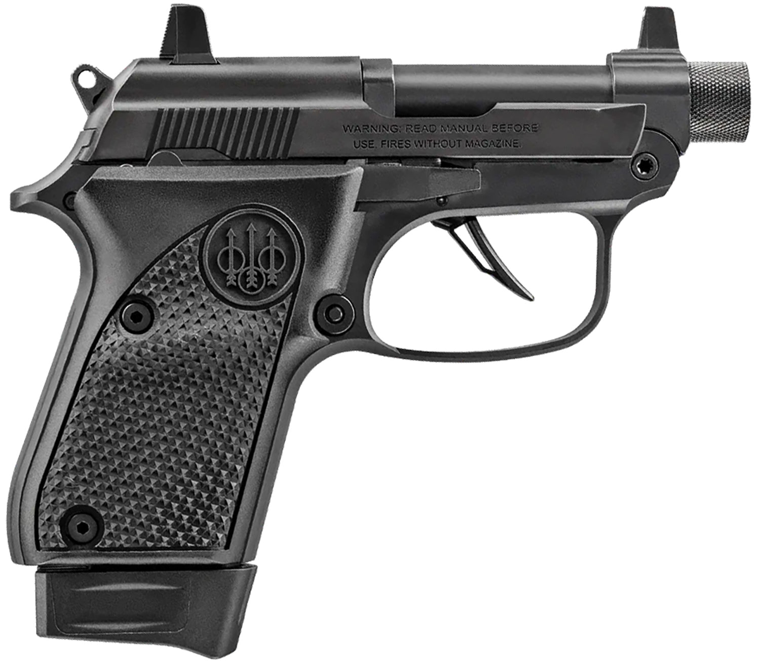 Beretta USA J20X22R8TB 20X Bobcat 22 LR 8+1 2.80" Black Steel Barrel, ELS/Serrated Steel Slide & Polymer Frame w/Beavertail, Helica Texture Grip
