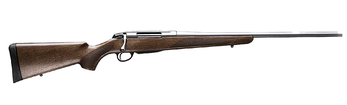 Tikka JRTXA78222MT T3x Hunter Full Size 6.5 Creedmoor 3+1 22.40" Matte Stainless Fluted Threaded Barrel, Matte Drilled & Tapped Stainless Steel Receiver, Fixed Oiled Walnut Wood Stock, Right Hand