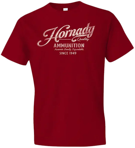 Hornady Gear Vintage Script Red Semi-Fitted Cotton Shirt XL