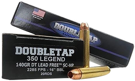 DoubleTap .350 Legend Hollow Point 140 grain Copper Solid Hollow Point ammunition