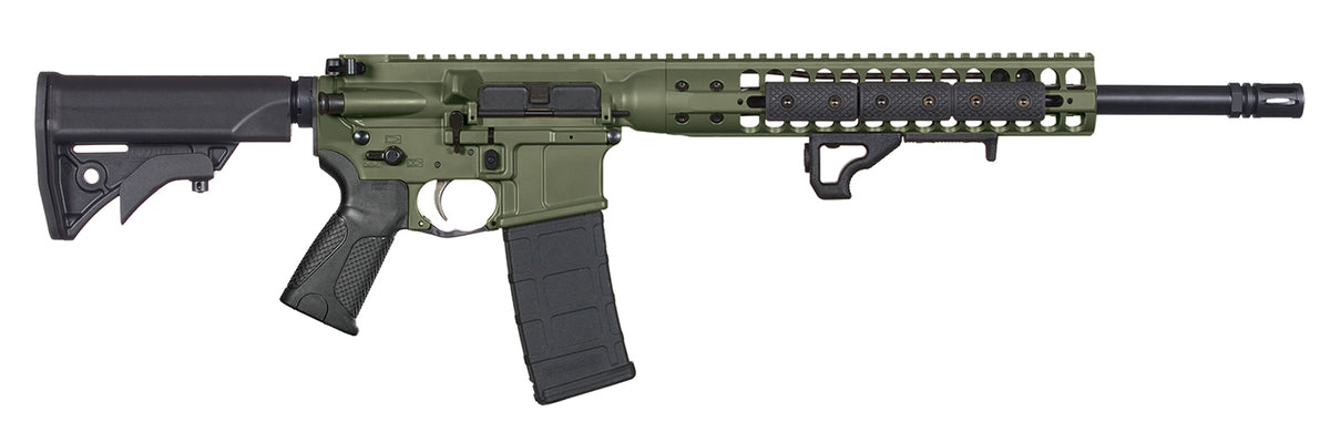 LWRC ICDIR3ODG16 DI 300 Blackout 30+1 16.10" Black Nitride Threaded Barrel, OD Green Receiver w/Picatinny, M-LOK Handguard, LWRC Adj Compact Black Polymer Stock, Black Magpul+ Grip, Ambidextrous
