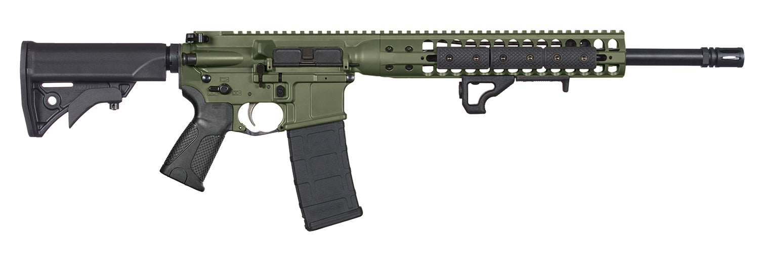 LWRC ICDIR3ODG16 DI 300 Blackout 30+1 16.10" Black Nitride Threaded Barrel, OD Green Receiver w/Picatinny, M-LOK Handguard, LWRC Adj Compact Black Polymer Stock, Black Magpul+ Grip, Ambidextrous