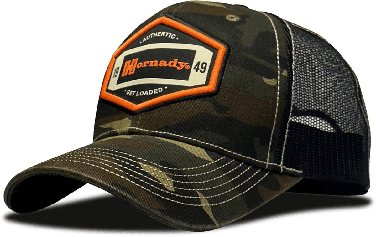 Hornady Gear Camo Trucker Cap Hornady Logo Patch