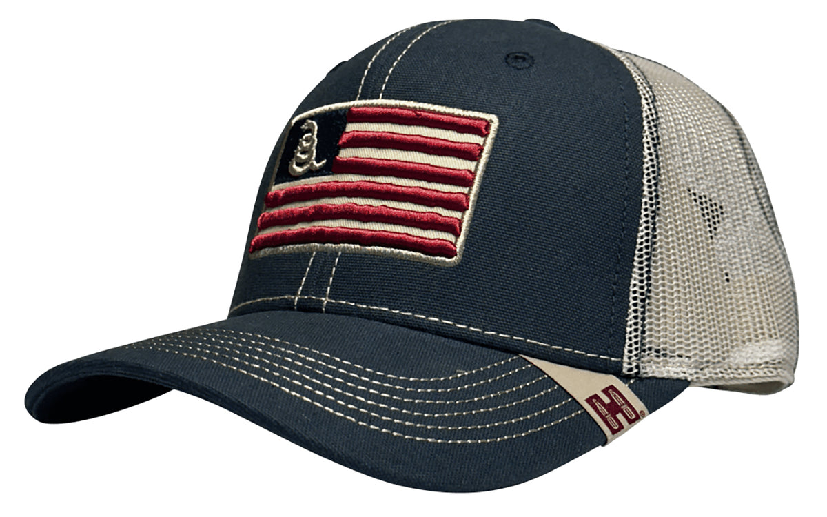 Hornady Gear Navy Trucker Cap Gadsden Flag Embroidery