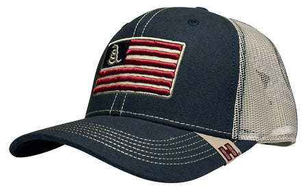 Hornady Gear Navy Trucker Cap Gadsden Flag Embroidery