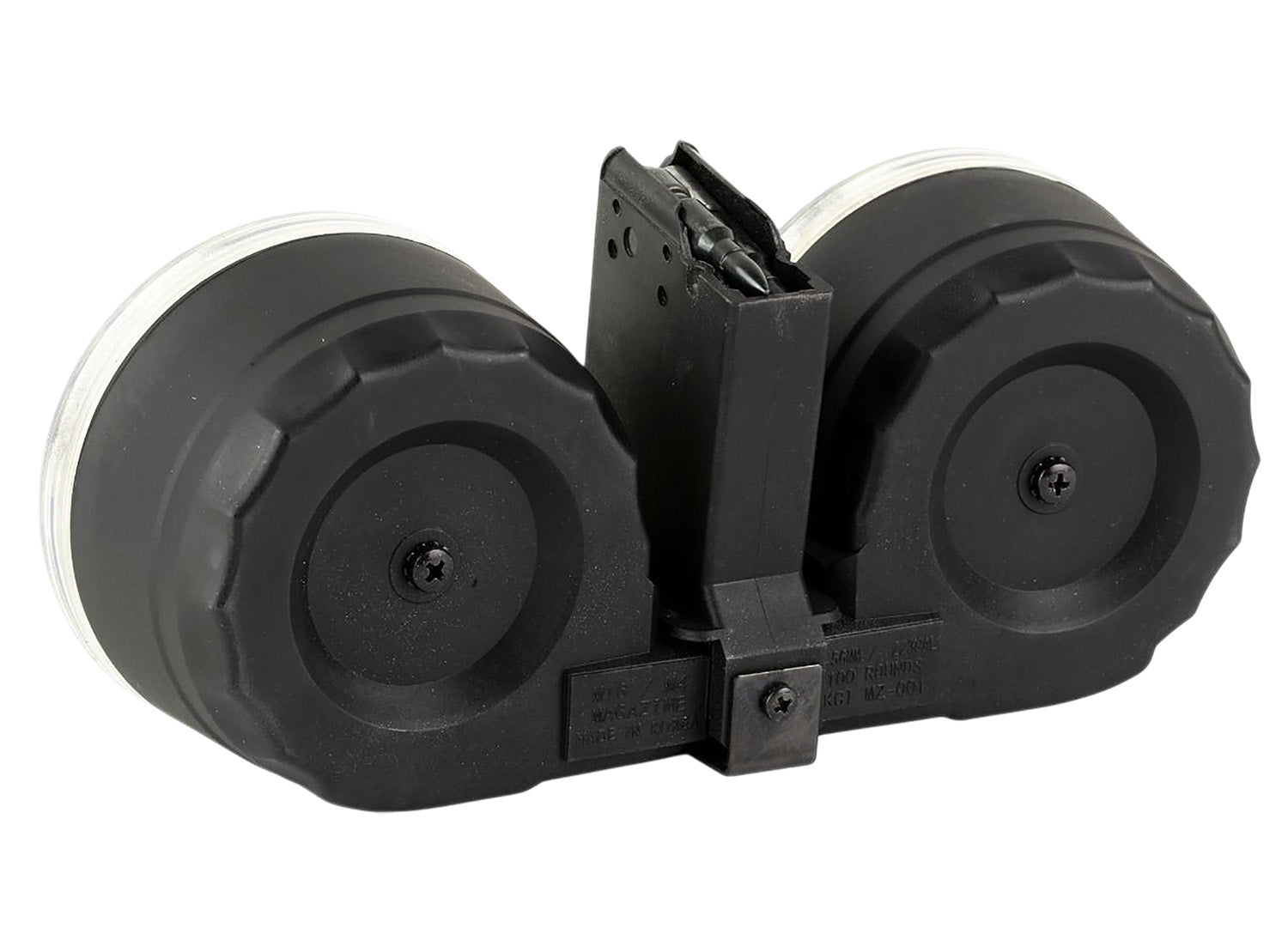 KCI USA KCIMZ067 100rd 5.56x45mm/.223 Drum Magazine Black