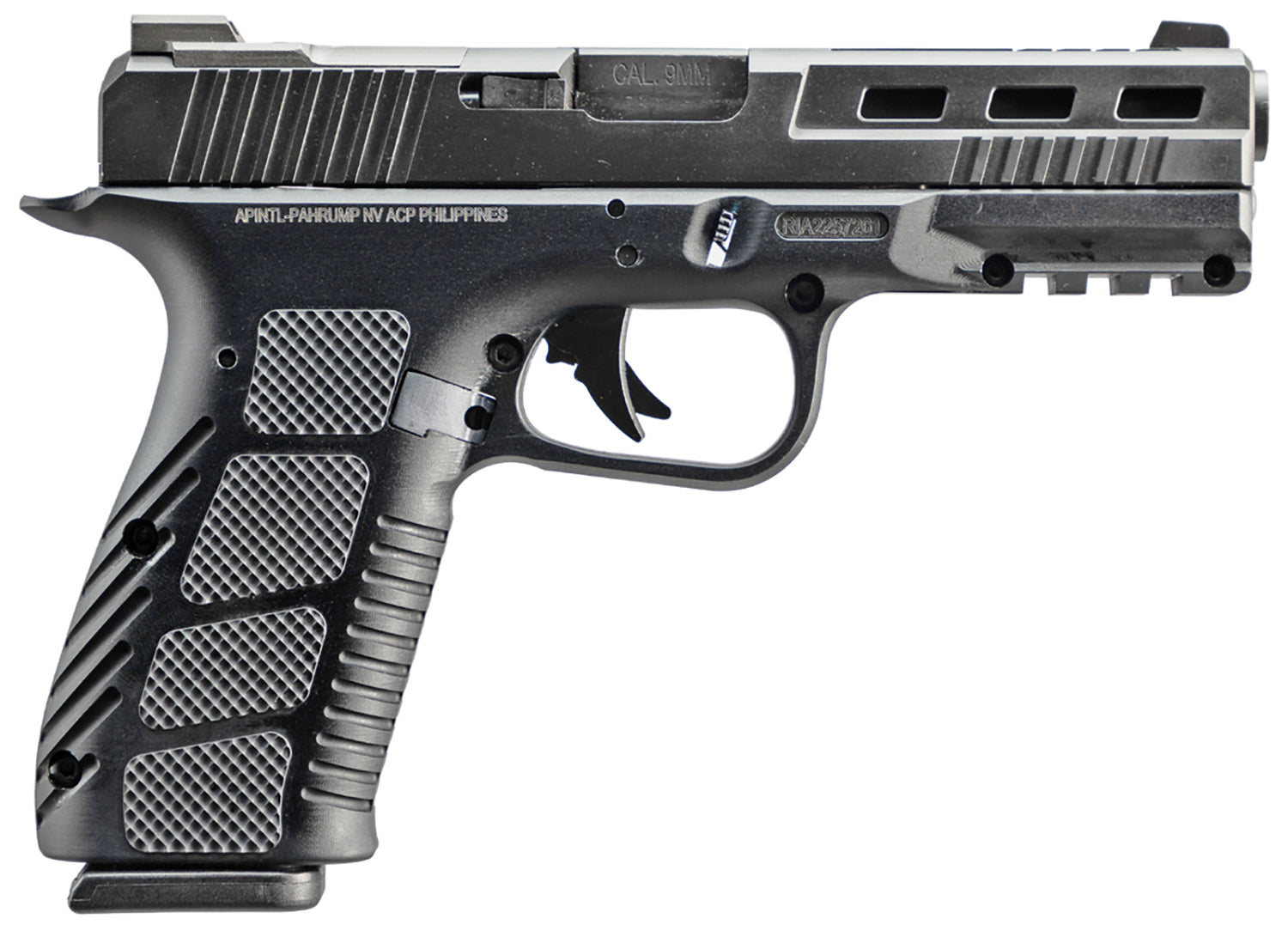 Rock Island 57124 STK100 9mm Luger 17+1 4" Black PVD Ported/Serrated Slide, Black Anodized Frame