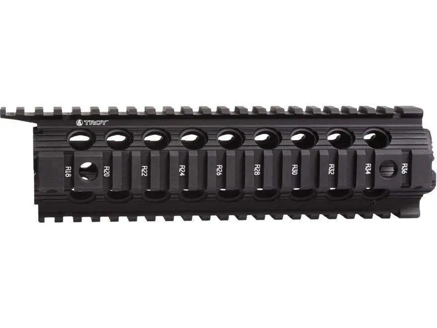 Troy SRAI-DID-D9BT-00 Mid Length Enhanced 9" Drop-In BattleRail Black