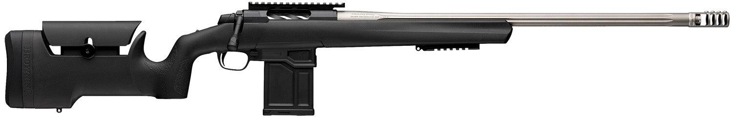 Browning 036094291 X-Bolt 2 Target Max 6mm Creedmoor 10+1 24" Satin Gray Fluted Threaded Barrel, Matte Blued Picatinny Rail Steel Receiver, Picatinny Rail Forend, Adj Comb & LOP Black Composite Stock