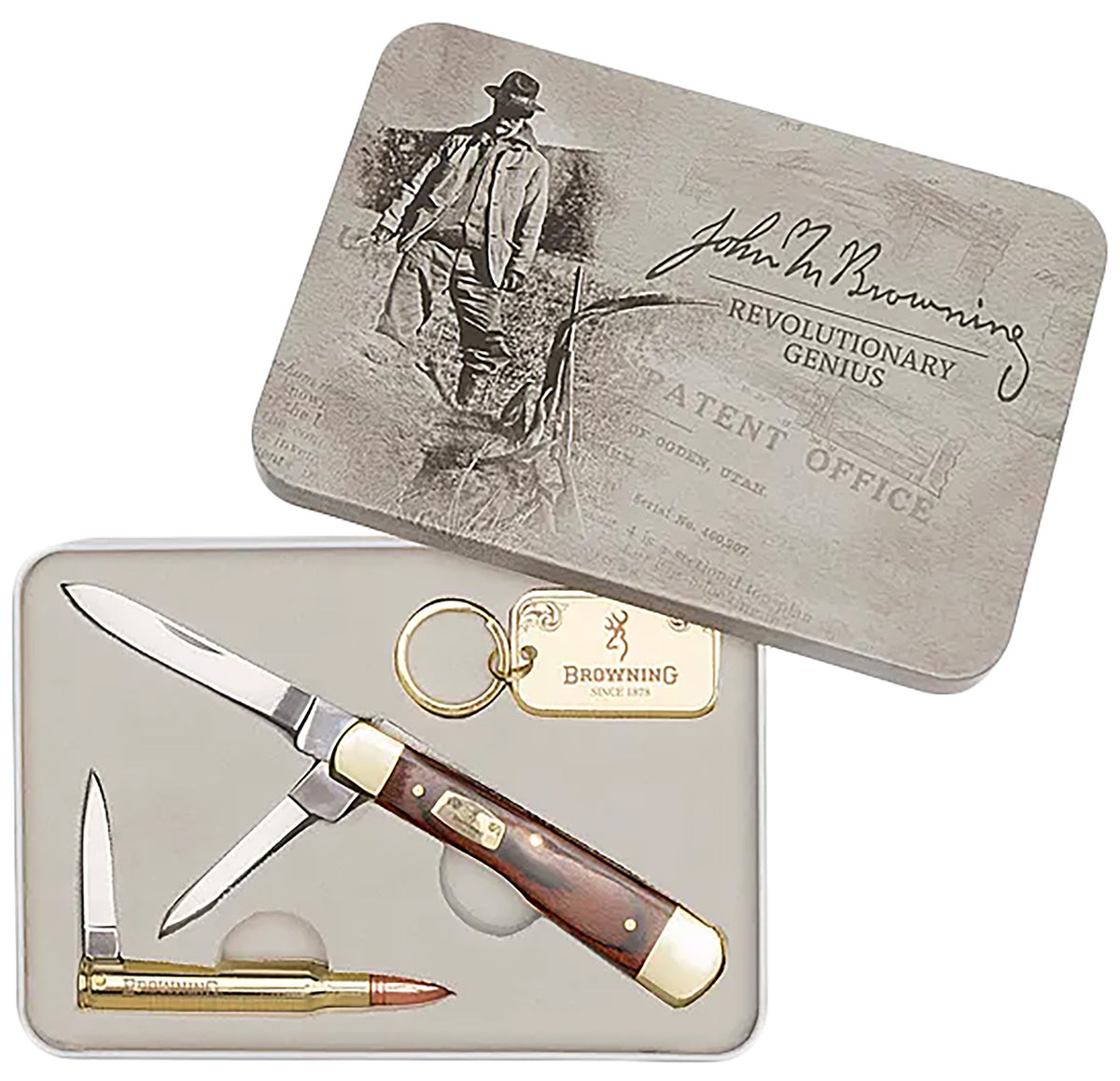 Browning 003220576 Knife Tin John M. Browning 25th Anniversary Collectible