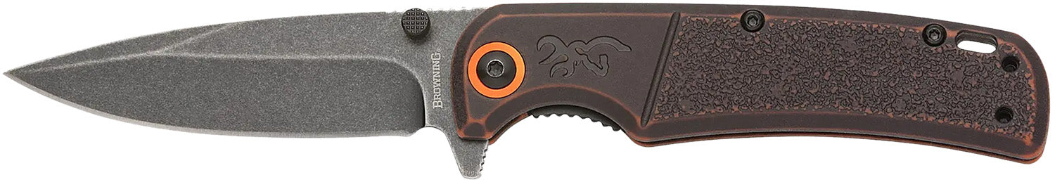 Browning 3220581B Buckmark Slim Wash Folder Orange/Black Boxed