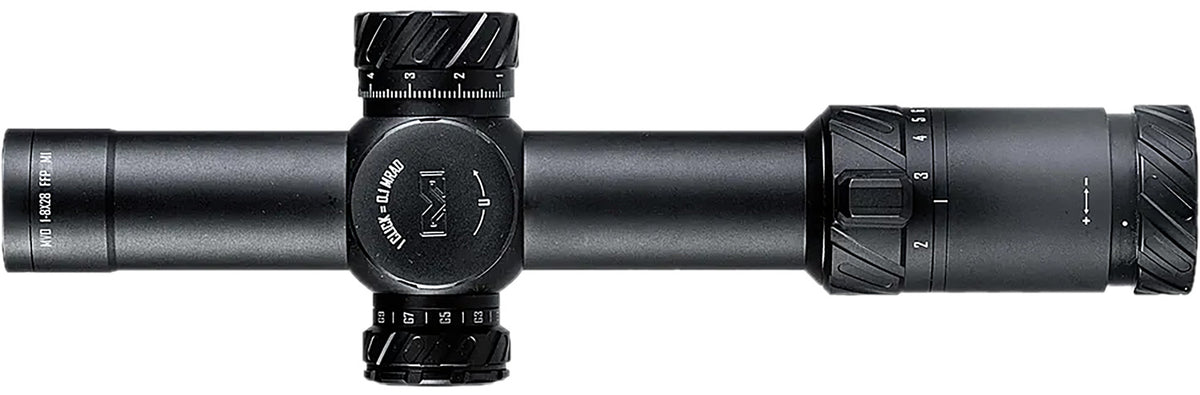 Meprolight USA 901245701 MVO 1-8x28mm 34mm Tube M1 MRAD Illuminated Green/Red Reticle Riflescope Black