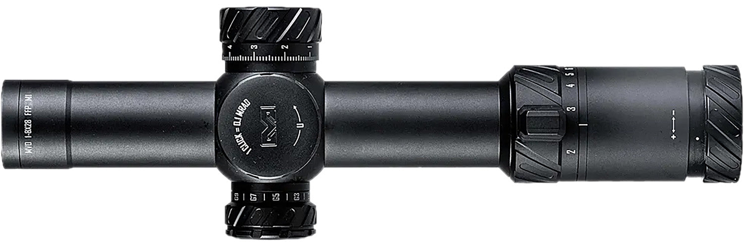 Meprolight USA 901245701 MVO 1-8x28mm 34mm Tube M1 MRAD Illuminated Green/Red Reticle Riflescope Black