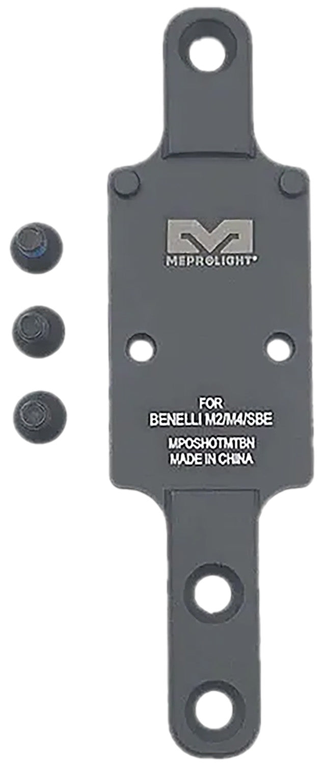 Meprolight 901141040 Shotgun Optic Adapter Plate Matte Black Benelli M2 M4 SBE RMR Footprint