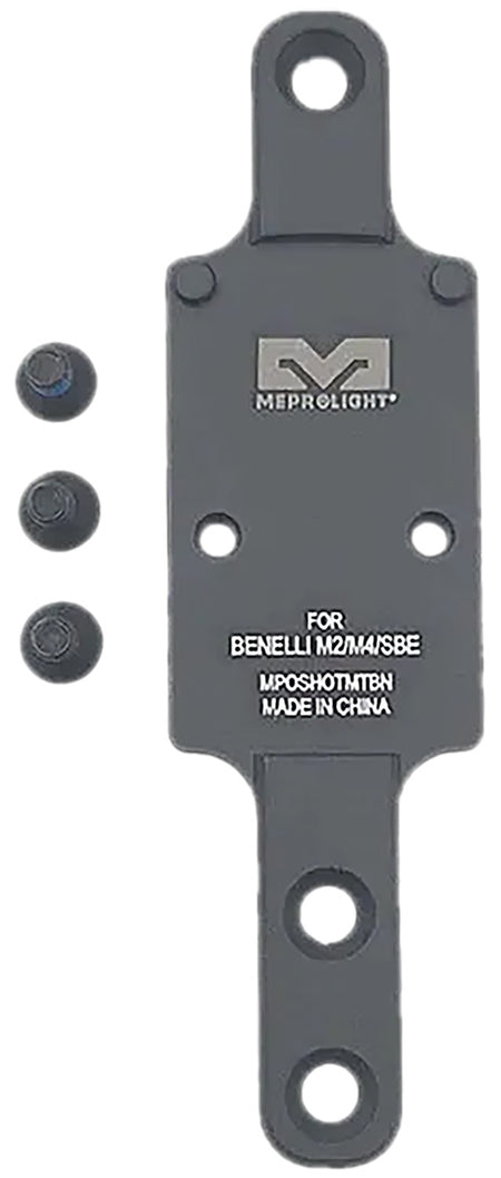 Meprolight 901141040 Shotgun Optic Adapter Plate Matte Black Benelli M2 M4 SBE RMR Footprint