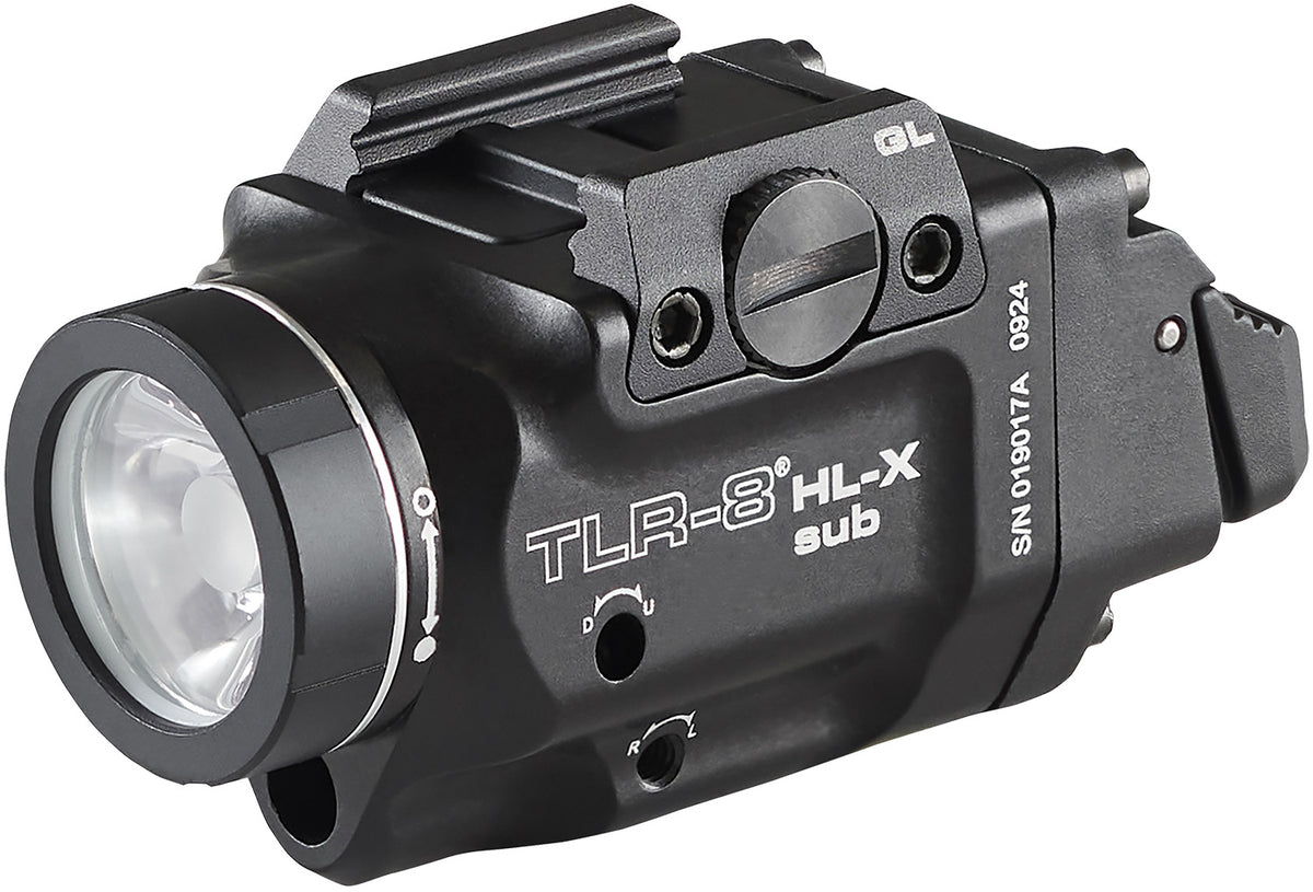 Streamlight 69466 TLR-8 Glock 43x/48 Rail Mount Light 1,000 Lumens Red Aiming Laser Black