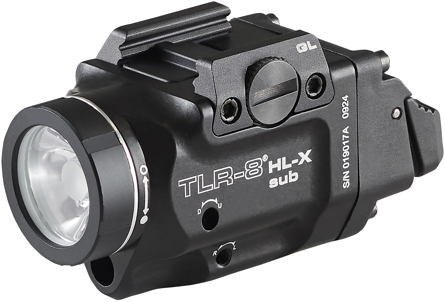 Streamlight 69466 TLR-8 Glock 43x/48 Rail Mount Light 1,000 Lumens Red Aiming Laser Black