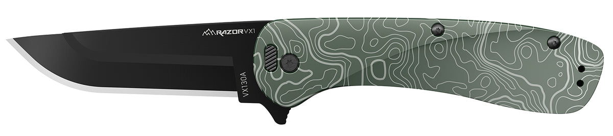Outdoor Edge Razor VX1 3" Folding Plain Blade Knife – VX130CC