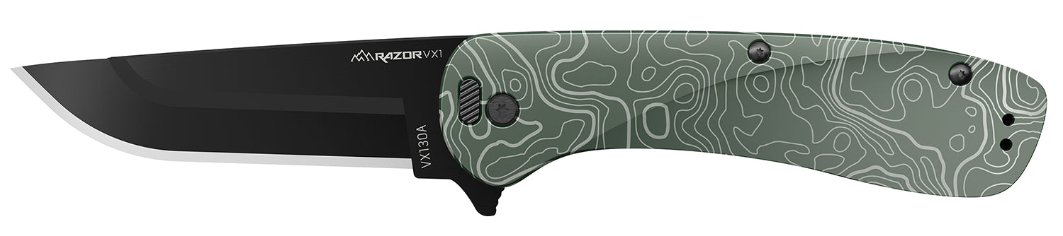 Outdoor Edge Razor VX1 3" Folding Plain Blade Knife – VX130CC