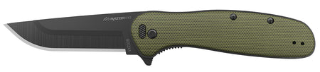 Outdoor Edge Razor VX2 3" Folding Plain 420J2 Stainless Blade Knife, Green Handle