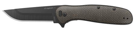 Outdoor Edge Razor VX2 3" Folding Plain 420J2 Stainless Blade Knife, Brown/Burlap Handle