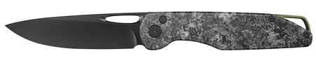 Outdoor Edge Kaytan Plain Drop Point 3.30" Black Oxide 8Cr13MoV Carbon Fiber Handle Knife